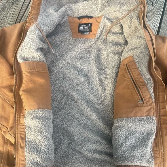 Carhartt Tan Hooded Utility Jacket - Picture 2 of 6